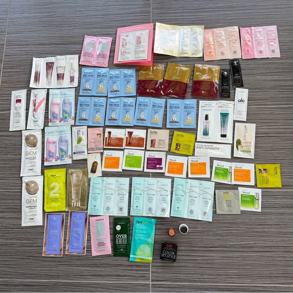 92 pieces Skincare and Haircare Samples testers and other
